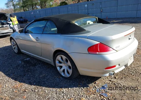 2004 BMW 645Ci из США, поврежденный, VIN WBAEK734X4B322756